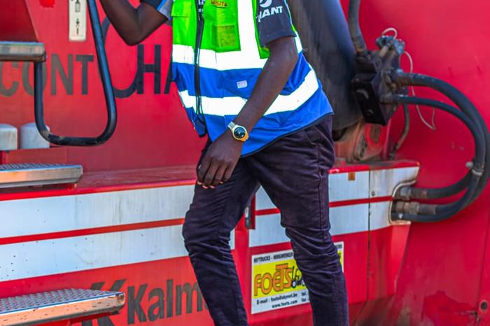 Heavy equipment secured for transport